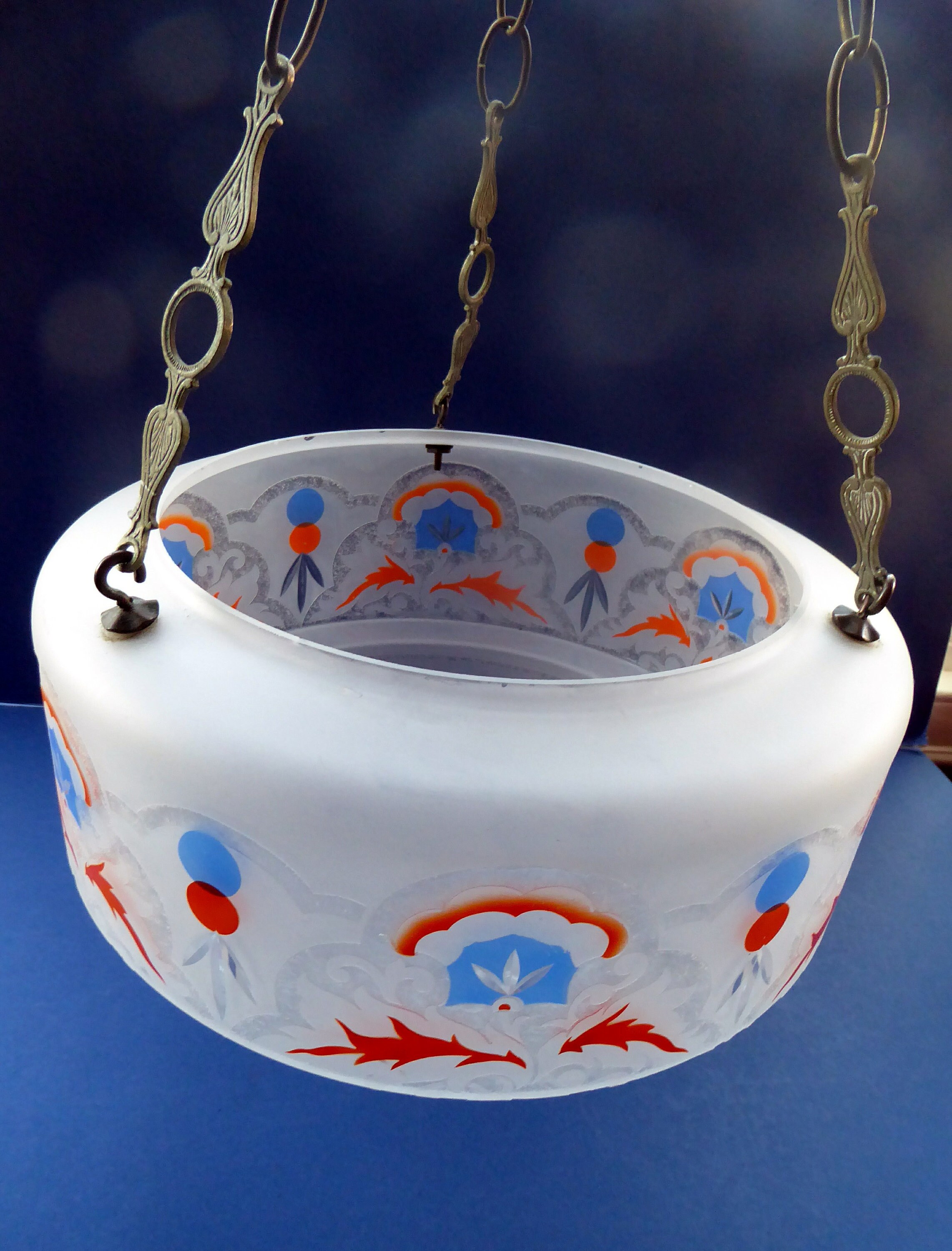 Fabulous Large ART DECO Glass goldfish Bowl Etsy