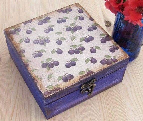 Plain Wood Tea Coffee Trinkets Jewellery Storage Box Decoupage