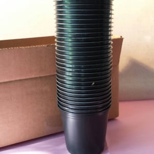 25 Plastic Plant Pots: 4-inch Seed Starting Pots for rooting plants.