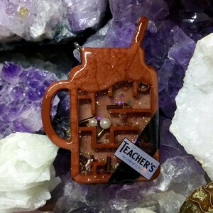 Whisky Maze Shaker Snowglobe Keyring, Necklace, Pendant