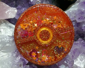 Fire Ball Snowglobe Shaker Keyring