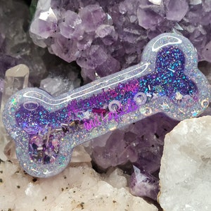 All I Need Is Sage & Crystals Lilac Bone Snowglobe Keyring, Necklace, Pendant