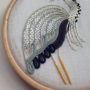 Metalwork Embroidery Heron Kit - Etsy