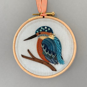 Metalwork Embroidery Kingfisher kit