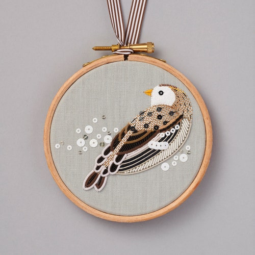 Metalwork Embroidery Kingfisher Kit Etsy