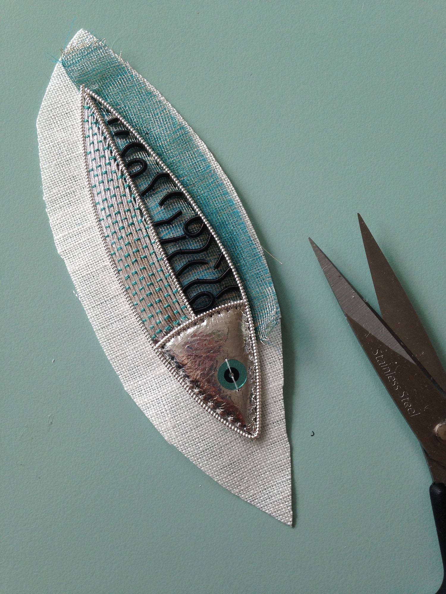 Metalwork Embroidery Hastings Mackerel kit Etsy