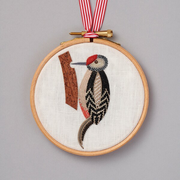 Metalwork Embroidery Woodpecker Kit