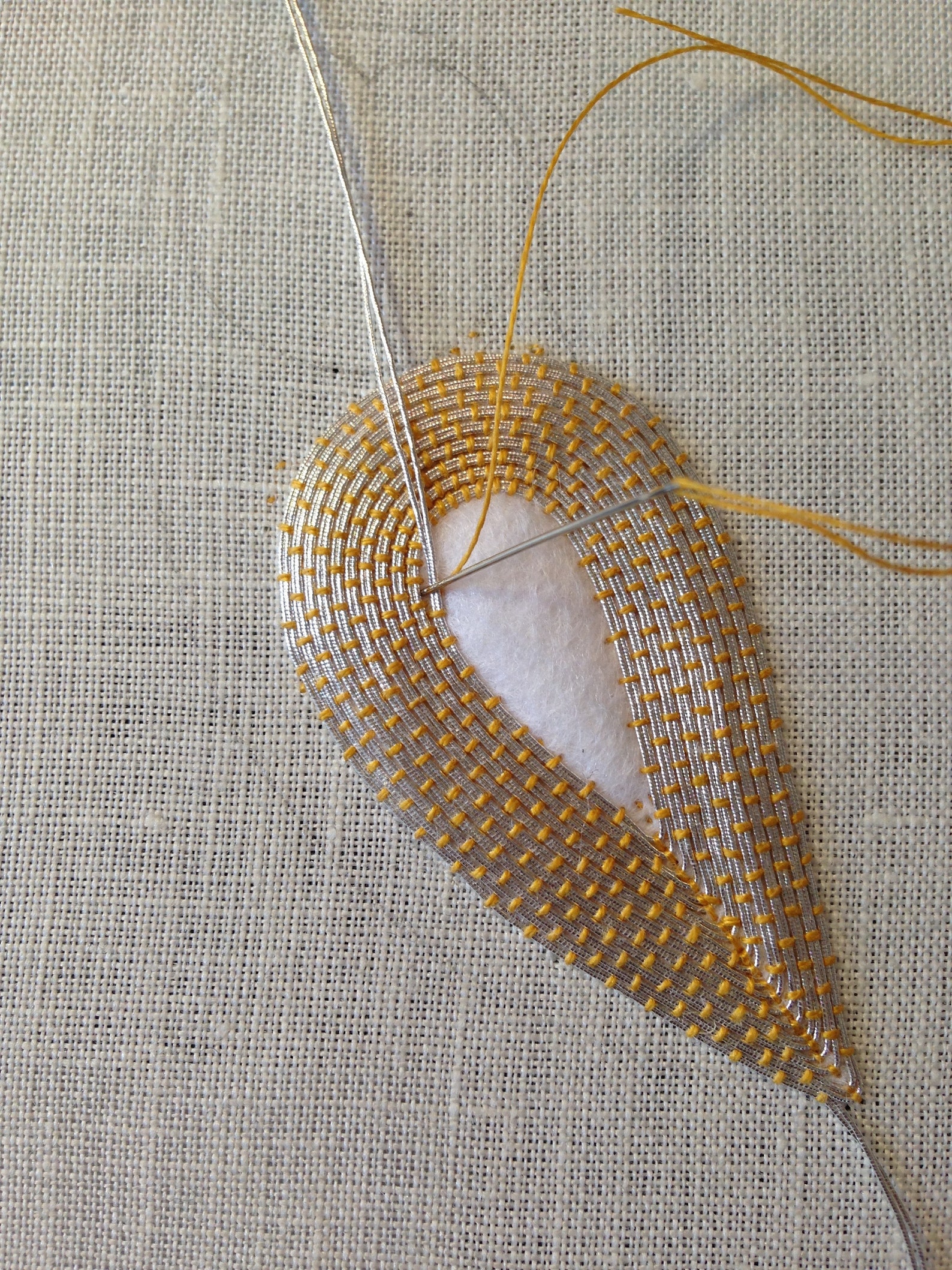 Metalwork Embroidery Barn Owl Kit Etsy UK