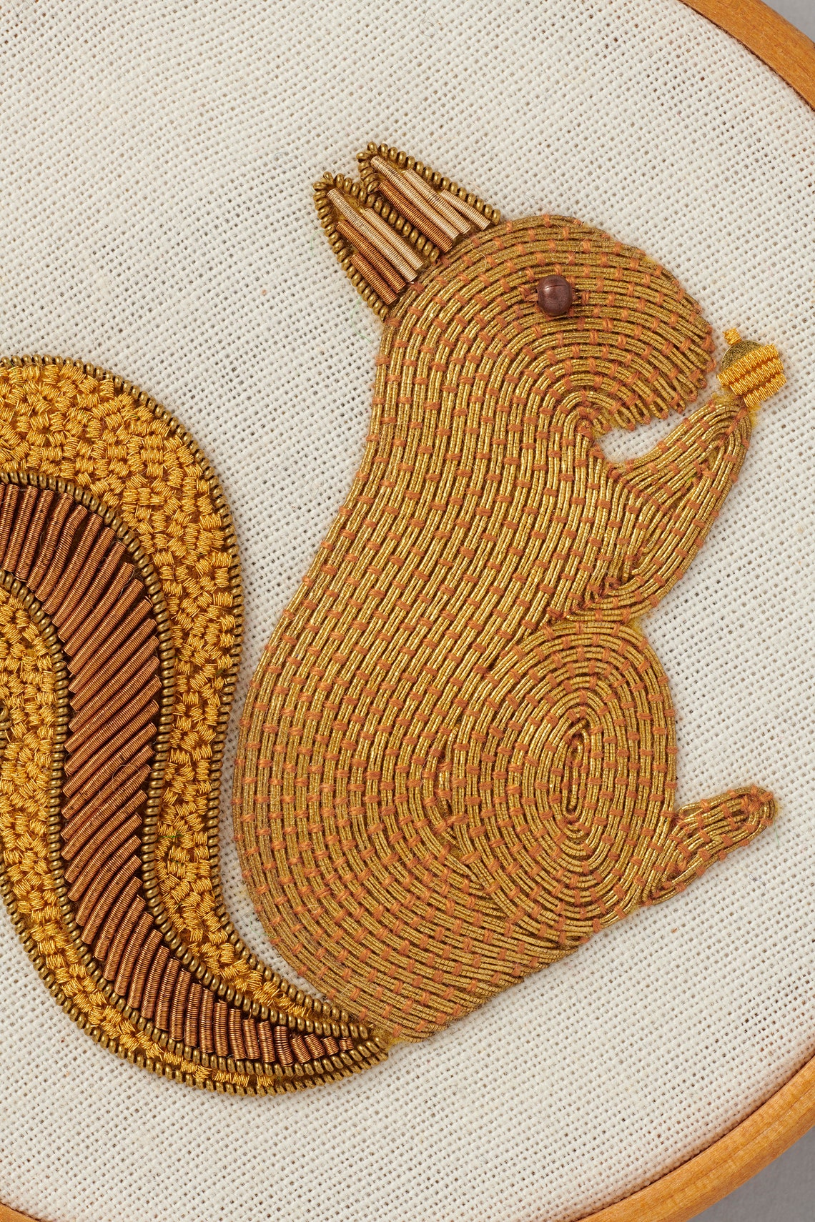 Metalwork Embroidery Squirrel Kit Etsy Australia