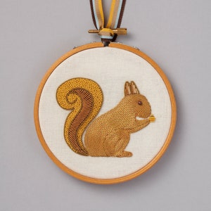 Metalwork Embroidery Squirrel Kit