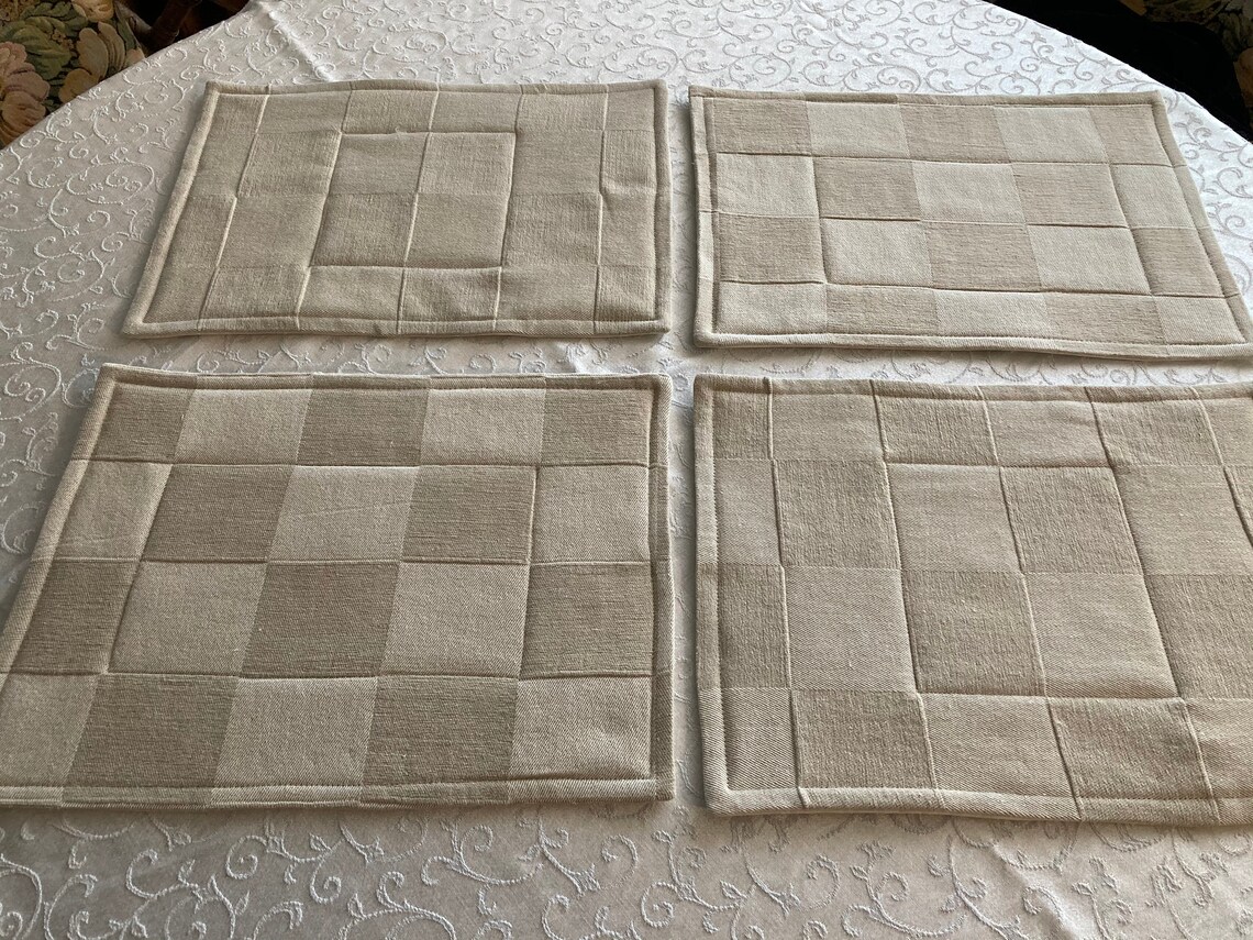 Beige Cotton Placemats Etsy