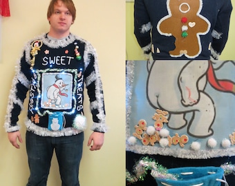 made to order funny frostys sweet treats tacky ugly christmas sweater light up mens womens frozen gingerbread men snowball treats poop - Funny Ugly Christmas Sweaters For Sale made to order funny frostys sweet treats tacky ugly christmas sweater light up mens womens frozen gingerbread men snowball treats poop - Funny Ugly Christmas Sweaters For Sale