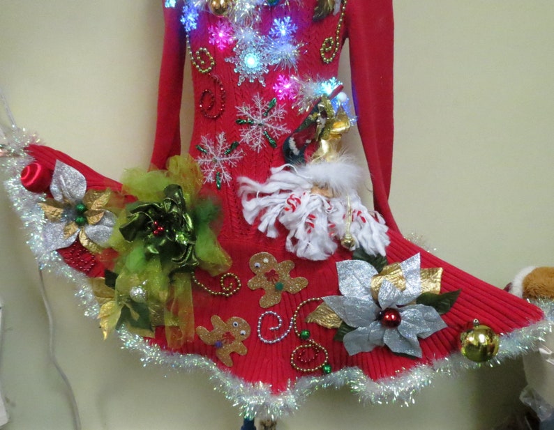 Ugly Christmas Sweater Dress Red Skater Dress Elegant Mrs Etsy Ugly Christmas Sweaters Dress