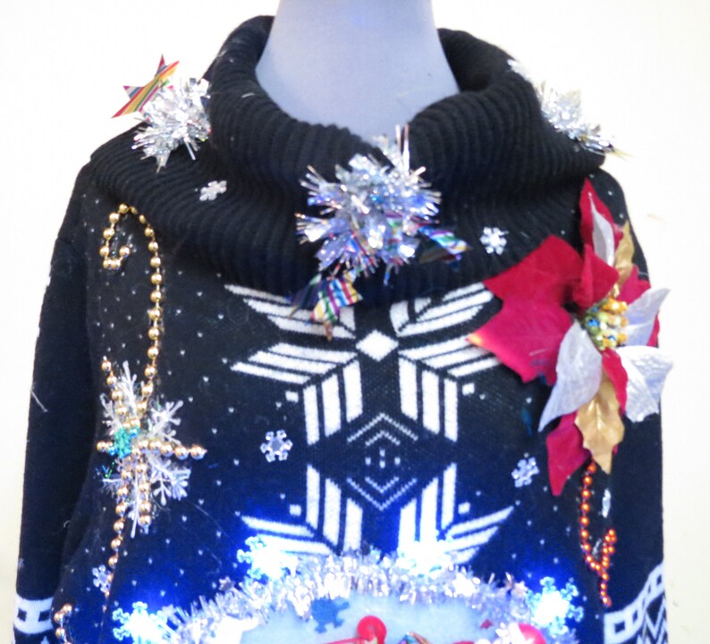 Fun Christmas Snow Globe Ugly Christmas Sweater Womens size | Etsy
