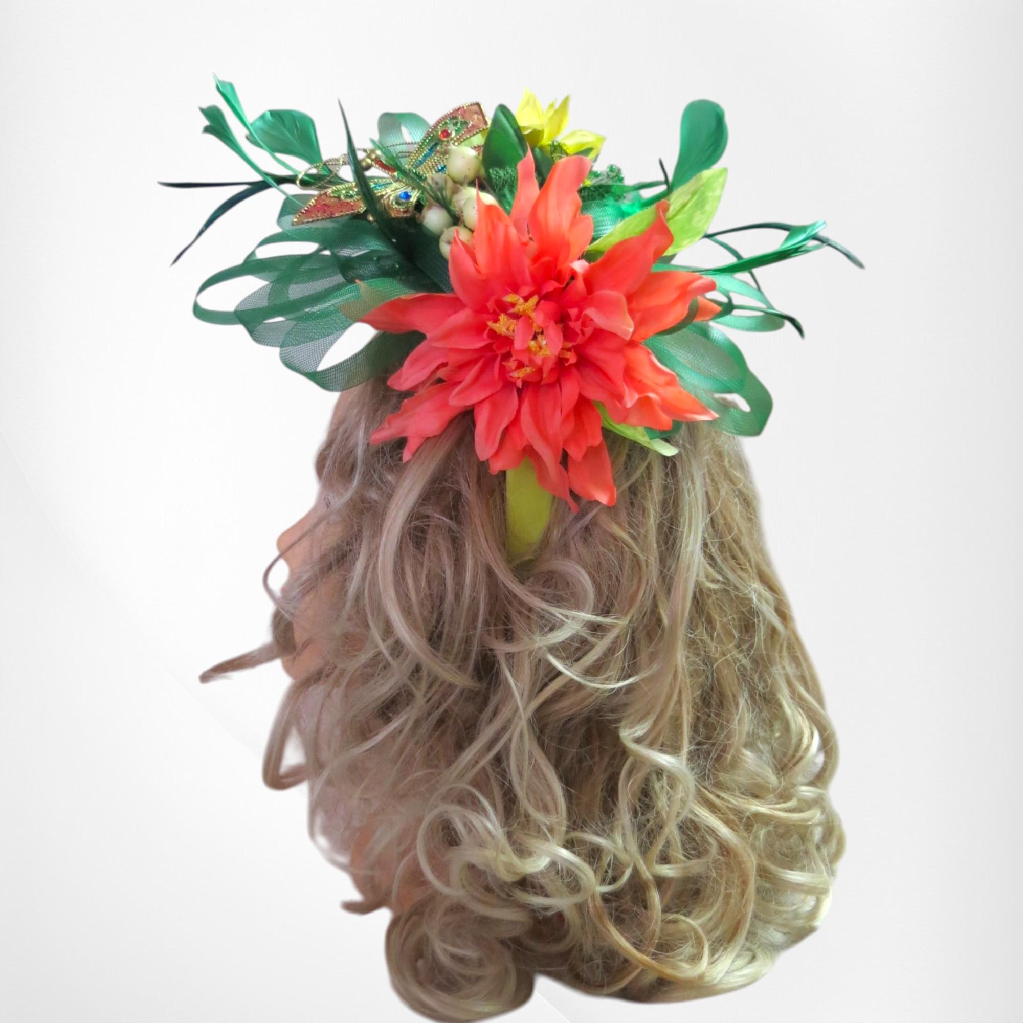 7194 Fascinators Flower Tea Party Hats For Women Fascinator Headband And Mauve Flower Derby Hat: Chic Tea Party, Easter, Bridal Photo  main image 3