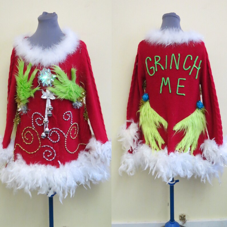 grinch christmas sweater womens