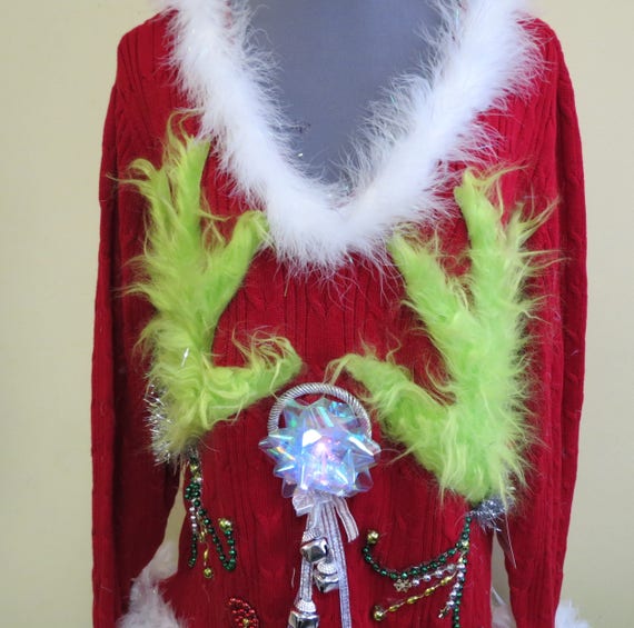 fuzzy christmas sweater