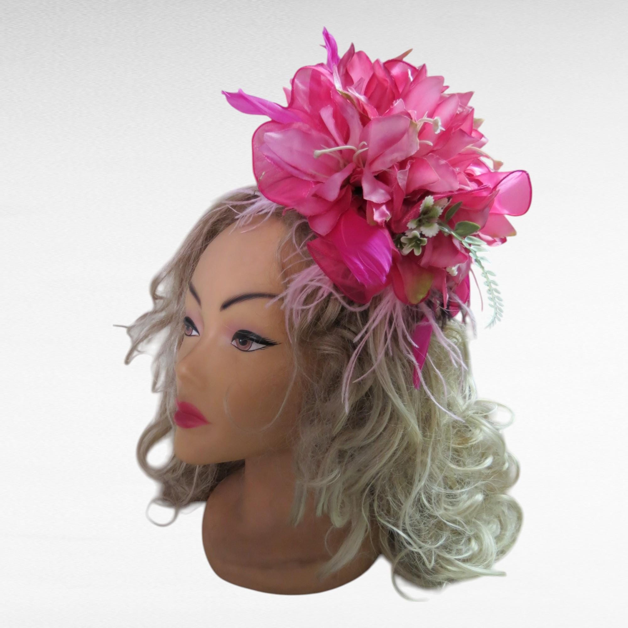 Fascinator Hat, Stargazer Lily Lillies Hot Pink Kentucky  display picture 1