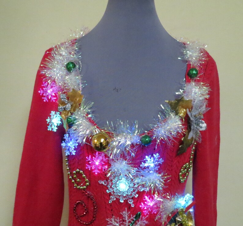 Ugly Christmas Sweater Dress Red Skater Dress Elegant Mrs Etsy