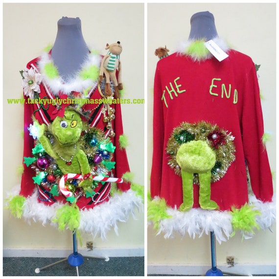 Hysterical Double Sided Tacky Ugly Christmas Sweater Light Up - Etsy