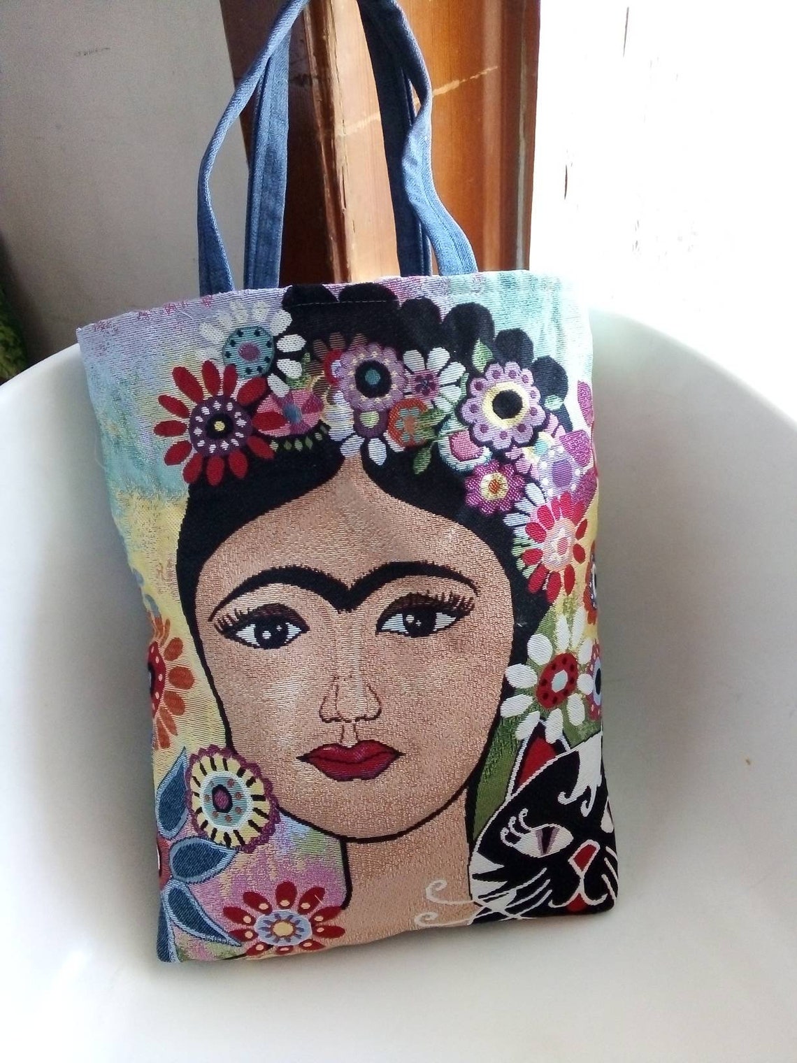 Borsa Frida Kahlo in tessuto gobelin | Etsy