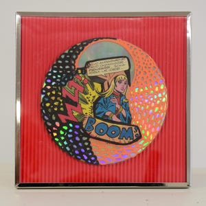 quadro pop, tondo, opéra collage Adalgisart, opéra piccola cm 16x cm 16