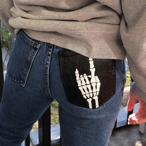 Painted Jeans Goth - Etsy