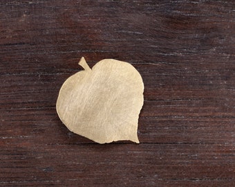 Elegant Gold Linden Leaf Brooch - Nature-inspired Jewelry Gift