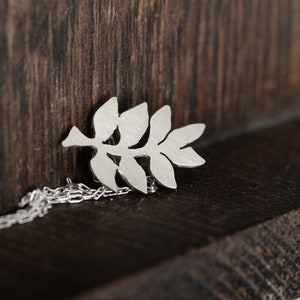 Unique Silver Ash Leaf Necklace - Botanical Beauty