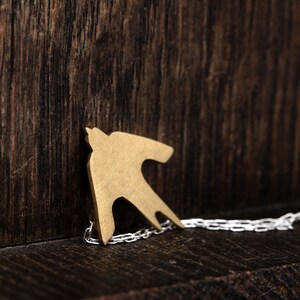 Delicate Gold Swallow Necklace - Stylish Gift Idea