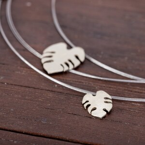 Elegant Silver Monstera Leaf Necklace - Nature Inspired Jewelry
