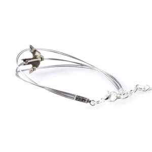 Bracelet with silver swallow, Silver swallow bracelet, Gift for her image 3