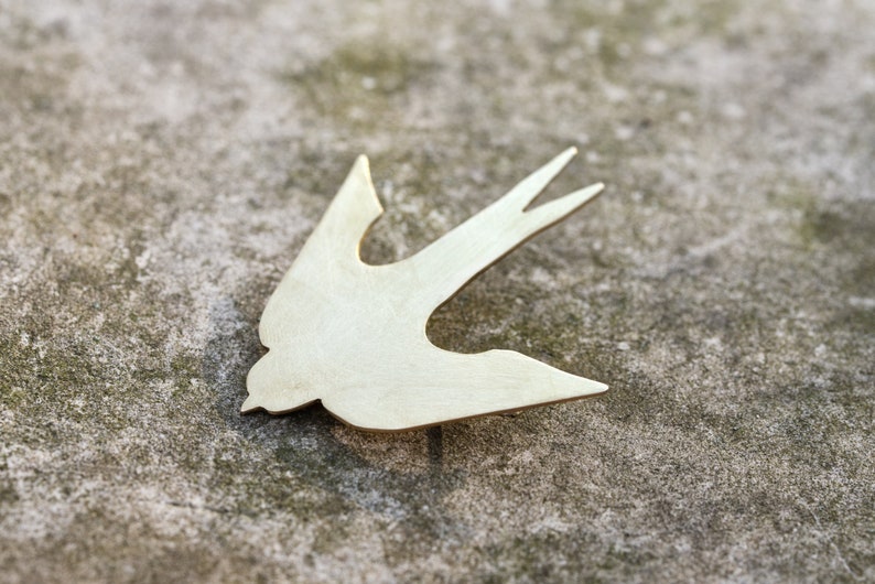 Broche dhirondelle dor, broche dhirondelle, Cadeau pour elle image 4