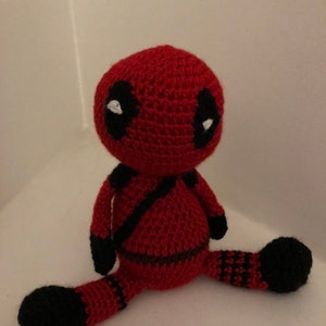 Crocheted Deadpool  Inspired Doll