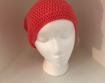 Light weight cotton slouchy- Peach