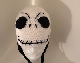 Sombrero Jack inspirado en Pesadilla antes de Navidad de ganchillo