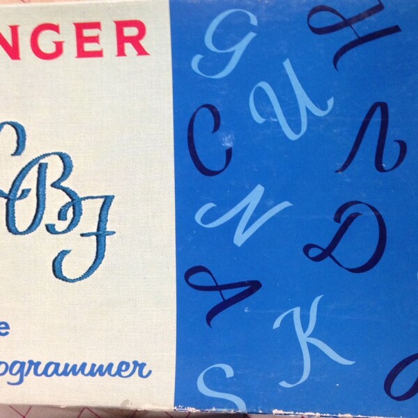 Reserved for ferippee - Singer Deluxe Monogrammer Slant Needle with 10 Cams