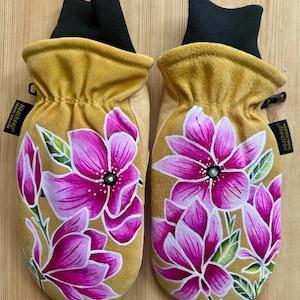Custom Painted Kinco Ski Mittens