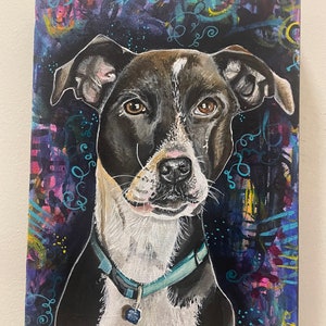 Custom Pet Portrait Painting, dog painting, acrylic painting, cat painting, home decor, canvas