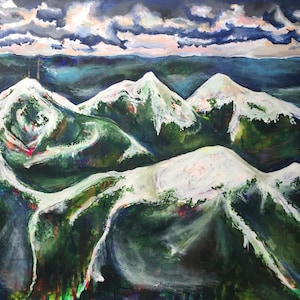 Mt. Washington Print: Presidential Range Acrylic Painting