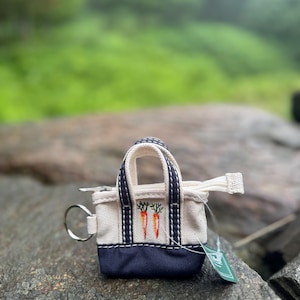 LLBean Custom Hand Painted Boat and Tote Keychain