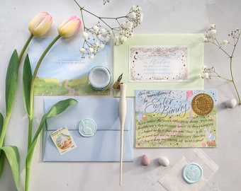Personalised Luxury Easter Bunny Spring Notecard | Easter Bunny Letter | Easter Basket Fillers | Easter Certificate