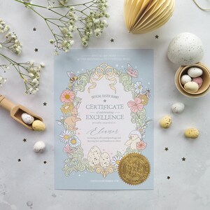 Attestation d'Excellence personnalisée de lapin de Pâques