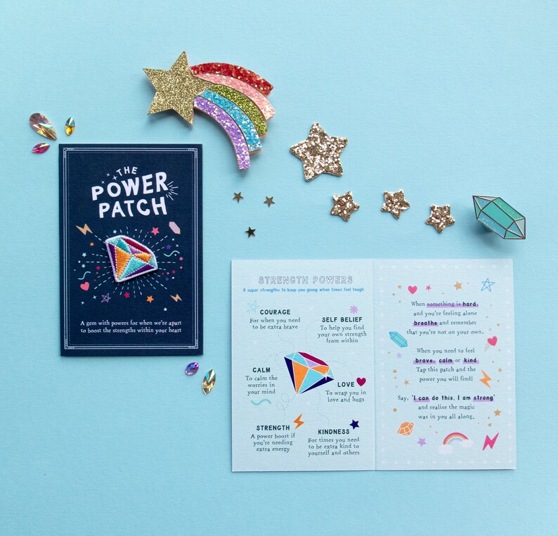 Power Patch: Embroidered Gem Patch for Kids - Courage, Love, Strength ...