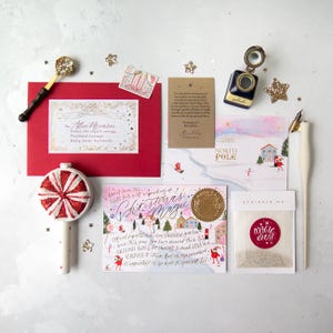 Carta mágica navideña oficial de lujo personalizada / Carta de Papá Noel / Carta de Papá Noel / Carta de lista de buenos