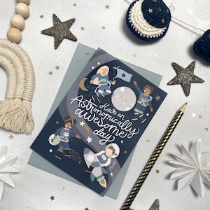 Astronaut Space Birthday Card | Greetings Card | Cards for boys | Cards for kids | Space birthday