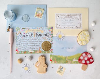 Personalised Luxury Easter Bunny Floral Notecard | Easter Bunny Letter | Easter Basket Fillers | Easter Certificate