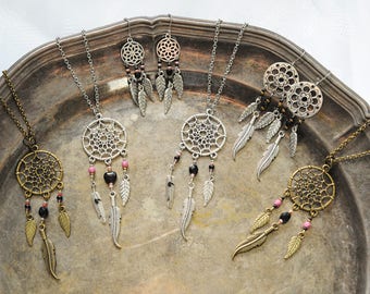 Dreamcatcher necklace | Ethnic necklace | Bohemian necklace | Yoga jewelry necklace | Boho necklace | Dreamcatcher