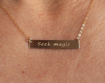 SEEK MAGIC Necklace in Sterling Silver, Gold Filled, Rose Gold Filled • Gift for Sisters, Mothers, Daughters, Friends • Gift for Her