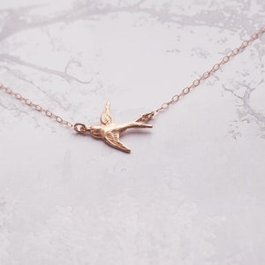 Bird ANKLET in Sterling Silver, Gold or Rose Gold Dainty Bird Anklet Summer Jewelry image 6